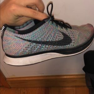 Size 11 colorful Nike racer flyknits